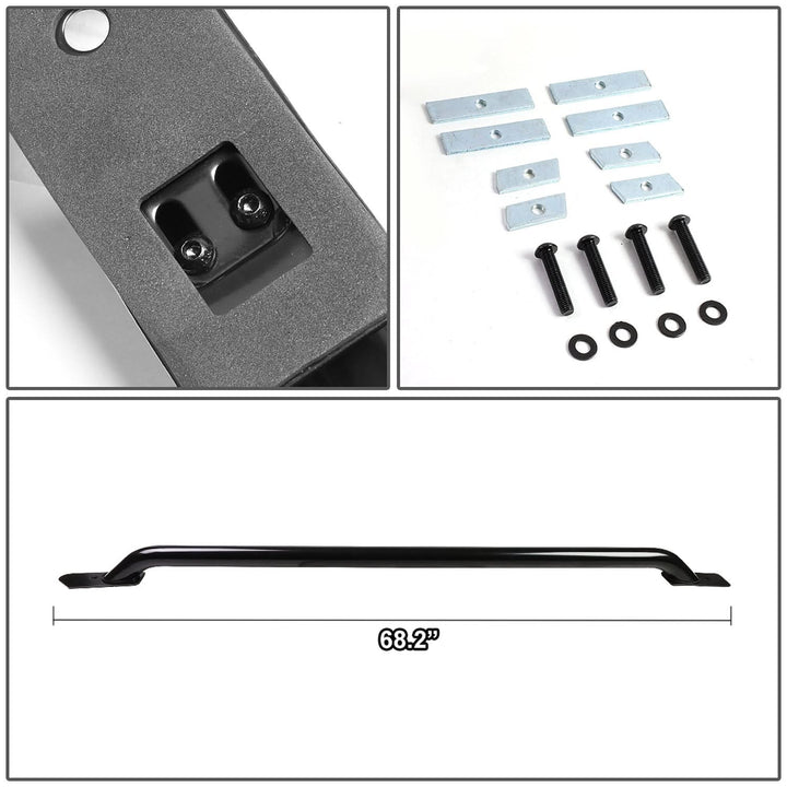 2014-2017 Chevrolet Silverado GMC Sierra 6.5FT Bed Rails - Black