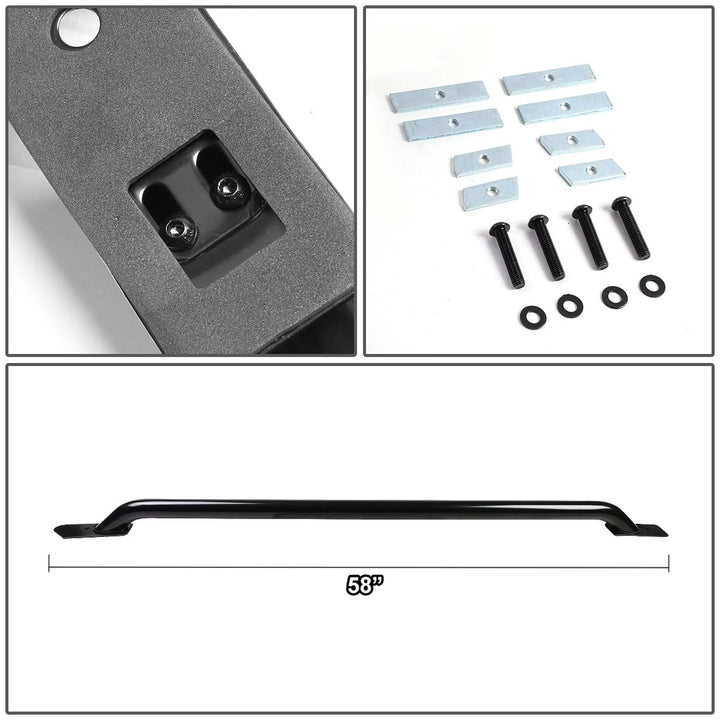 14-17 Chevy Silverado GMC Sierra 1500 2500 3500 HD 5.5ft Bed Rails Black