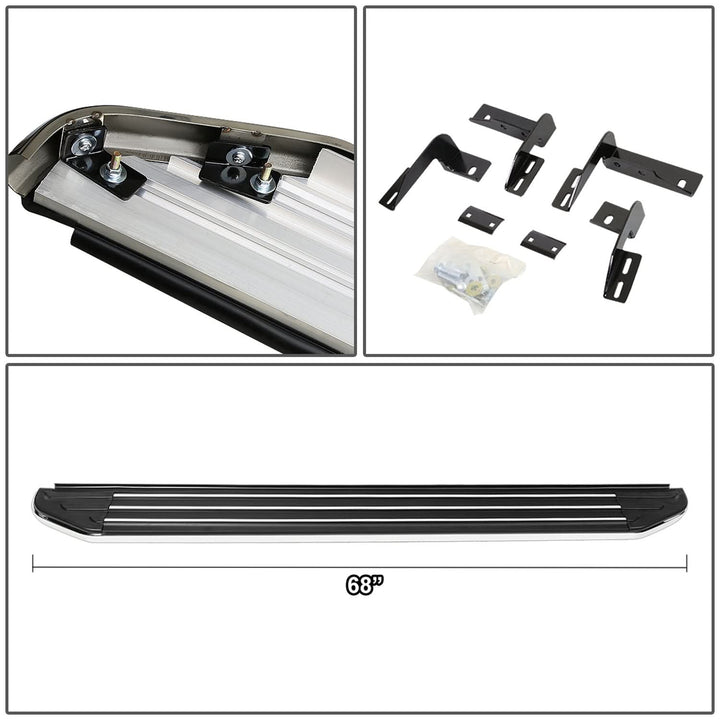 Toyota RAV4 6 Inch Aluminum Running Boards - Black
