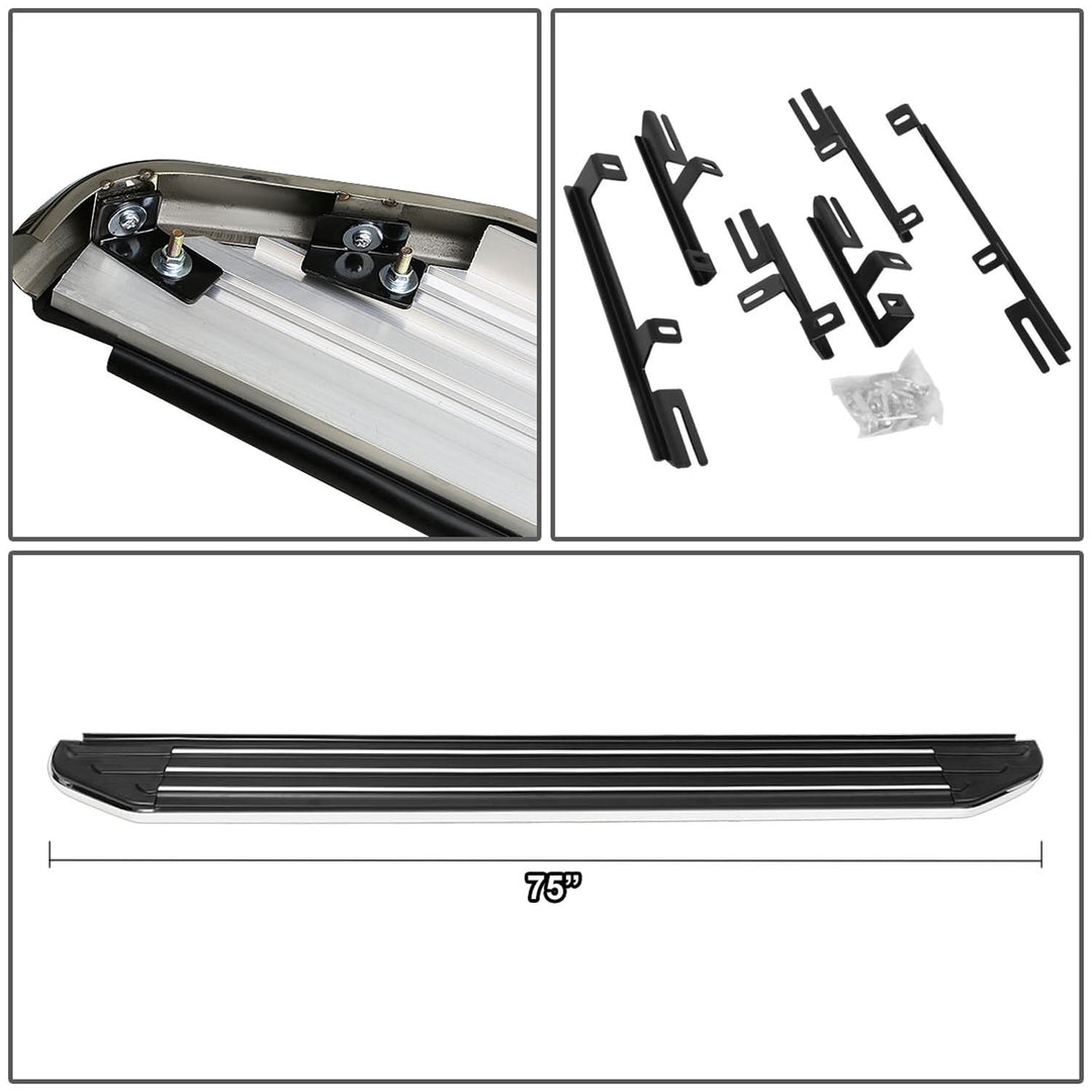 18-19 Volkswagen Atlas 5.5" Aluminum Running Boards - Black