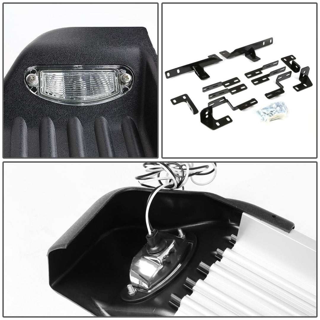2008-2013 Toyota Highlander LED Running Boards Aluminum Black