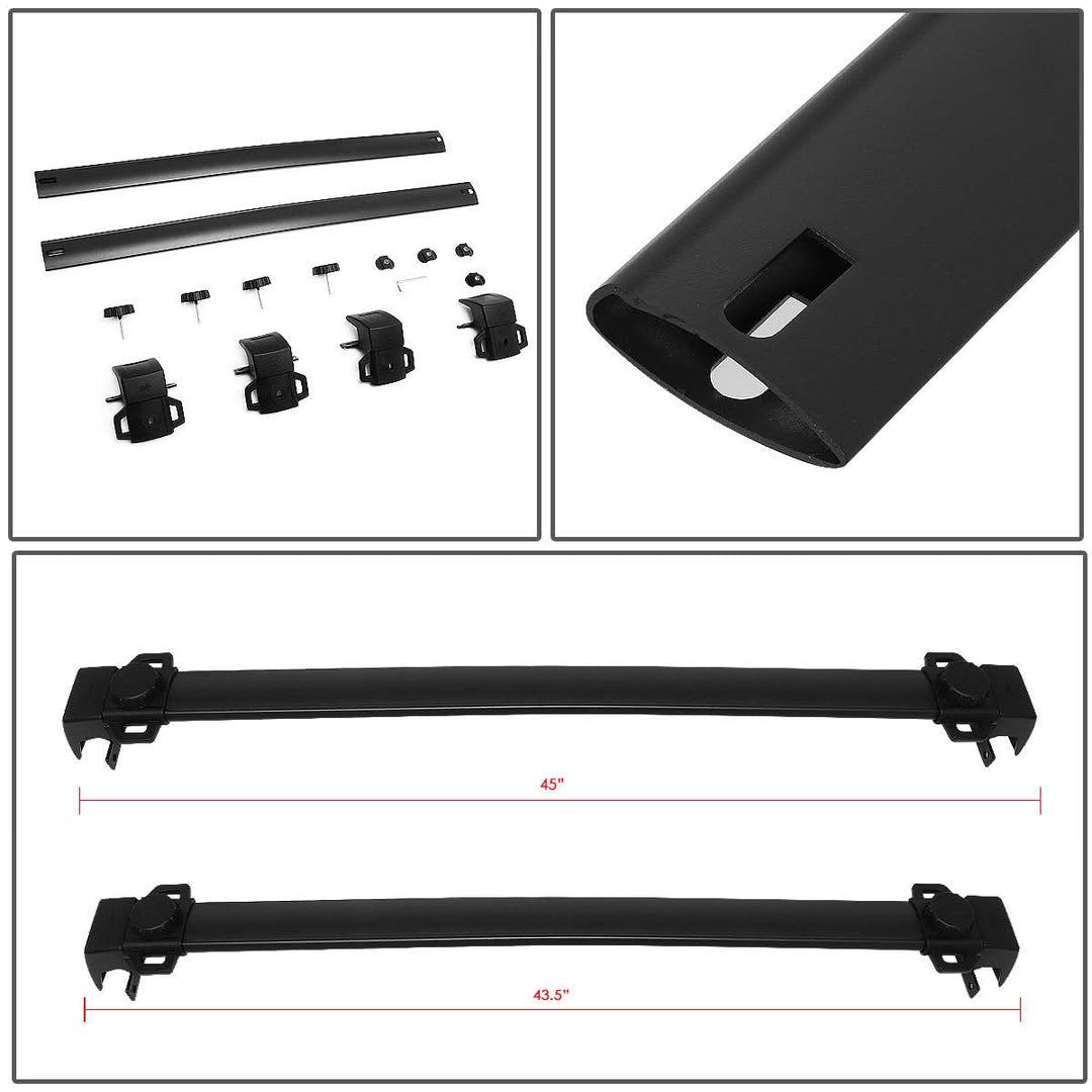 2017-2021 Jeep Compass Roof Rack Cross Bars Black