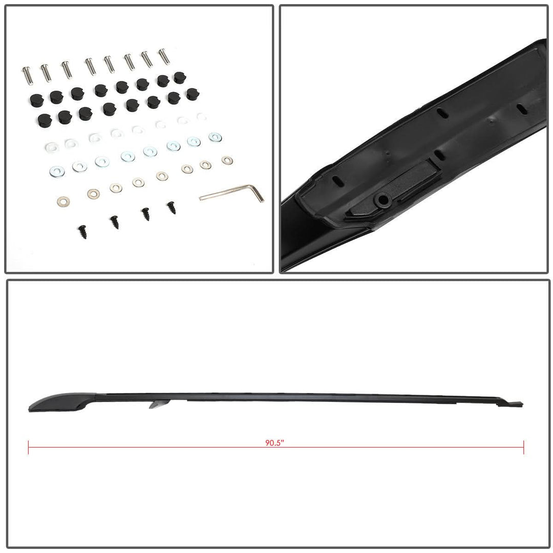 10-16 Land Rover LR4 / 05-09 LR3 Roof Rack Side Rail Bars - Black