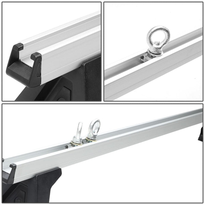 Universal 58" Aluminum Roof Rack Kit - Silver
