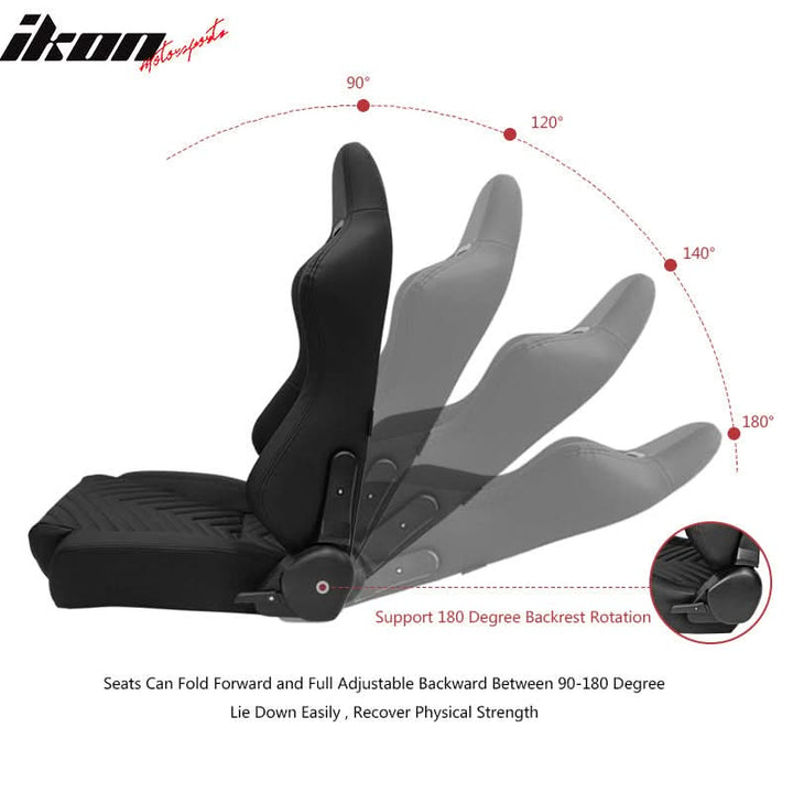 Universal Pair Reclinable Racing Seat with Dual Slider