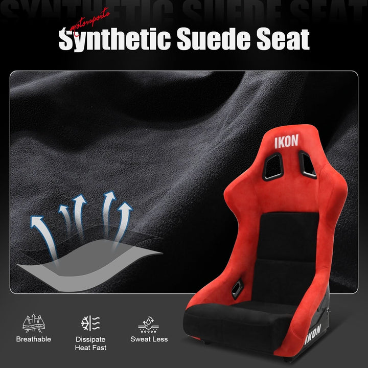 Universal Racing Bucket Seats W/4 Point 3" Belt Harness Grey