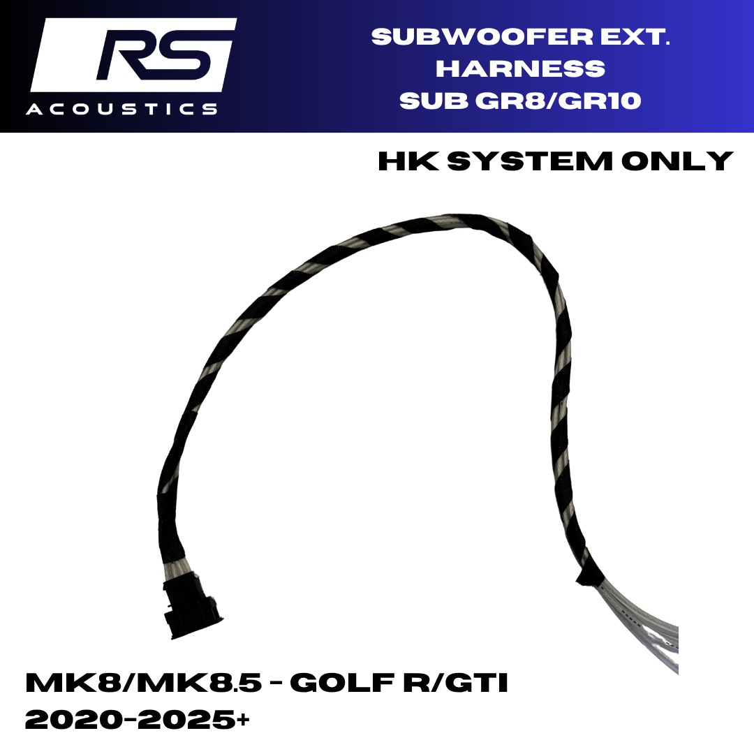 SUBWOOFER EXT. Harness for SUB GR8/GR10 - MK8/MK8.5 Golf R/GTI
