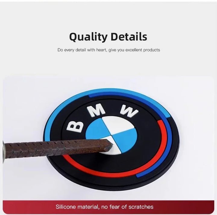 BMW Silicone Anti-Slip Car Coaster / Cup Mat 2-Piece Set for 1 / 3 / 4 / 5 Series, X3 / X5 / X7 (F20 / F40 / G01 / G02 / G05 / G22 / G30 / G32)