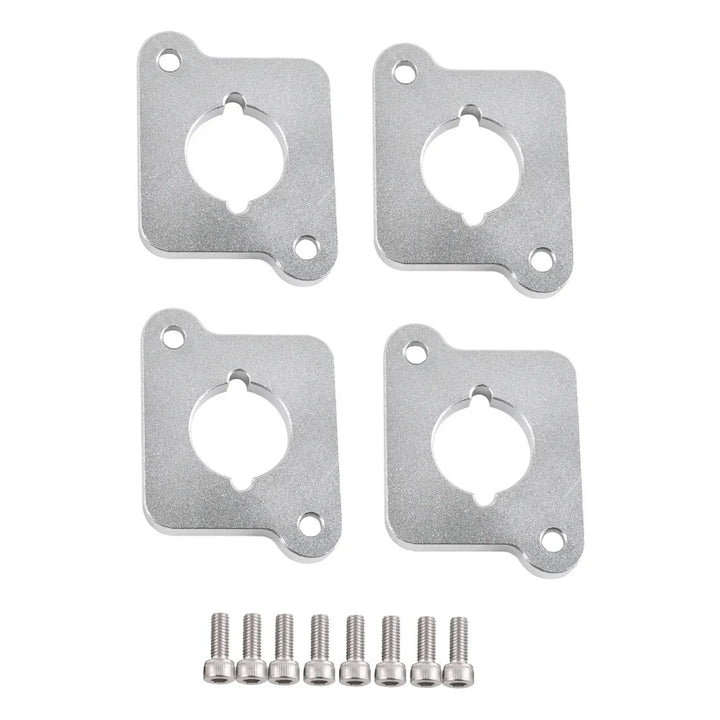 VW / Audi 1.8T 20V to 2.0 TFSI / R8 Coilpack Adapter Plate Set Billet Aluminum (Silver) for A3 / S3 / A4 / A6 / TT MK1 / Golf MK4 / GTI / Jetta / Beetle / Passat 1996 - 2011