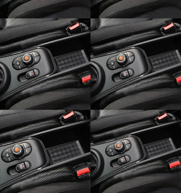 BMW Leather Car Seat Gap Filler Strip / Side Seam Leak-Proof Plug for E90 / F06 / F07 / F10 / F20 / F22 / F30 / F32 / F40 / F46 / M3 / M4 (Brown / Carbon Fiber Black)
