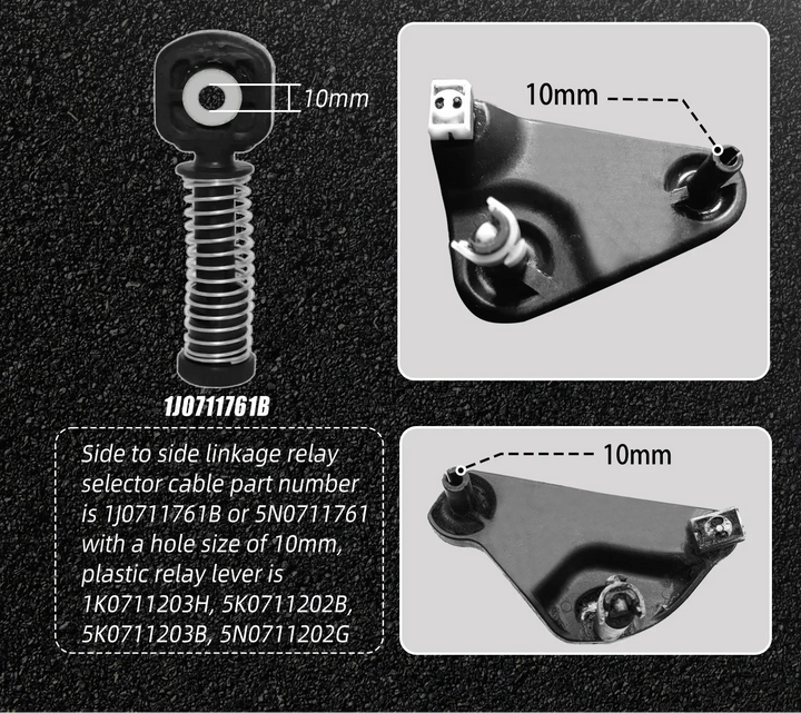 VW Golf MK7 / Jetta / Passat / Beetle / EOS / CC & Audi A3 / Q3 / TT Manual Transmission Billet Aluminium Shifter Bushing Kit (10mm Pin)