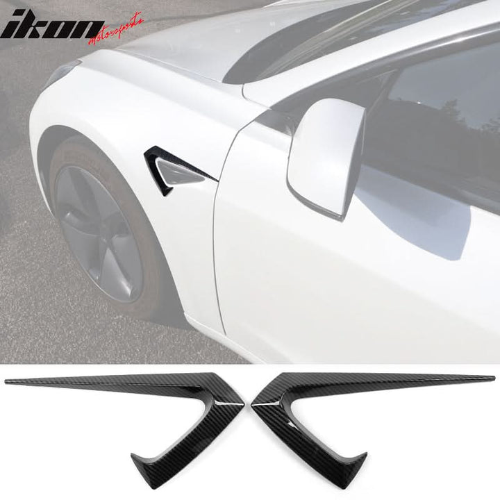 2017-2023 Tesla Model 3 Side Fender Camera Vent Cover Trim ABS