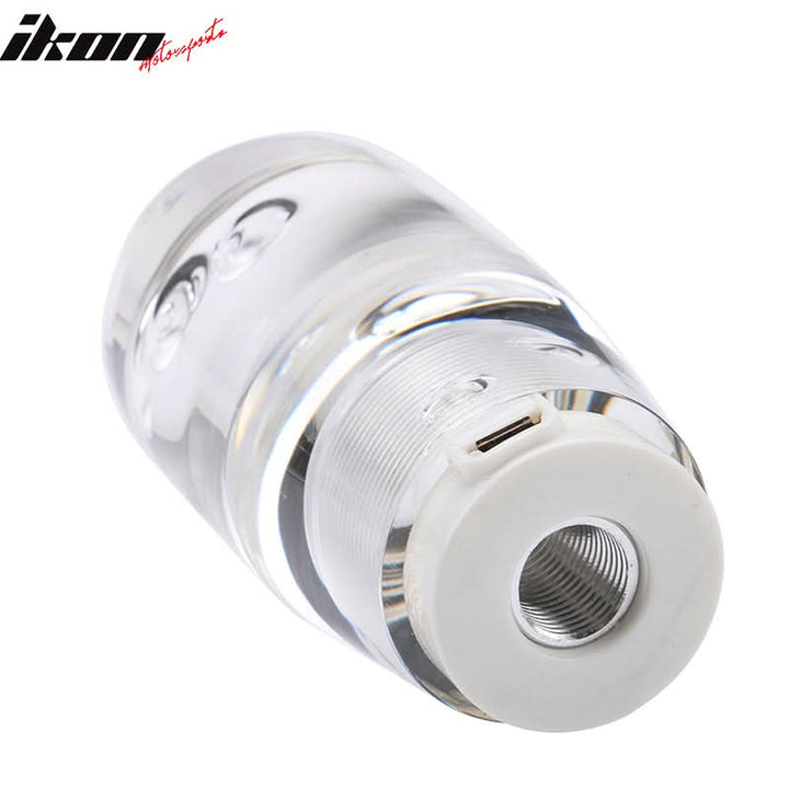 Universal LED RGB Shift Knob 10mm Transparent Bubble W Thread Adapters