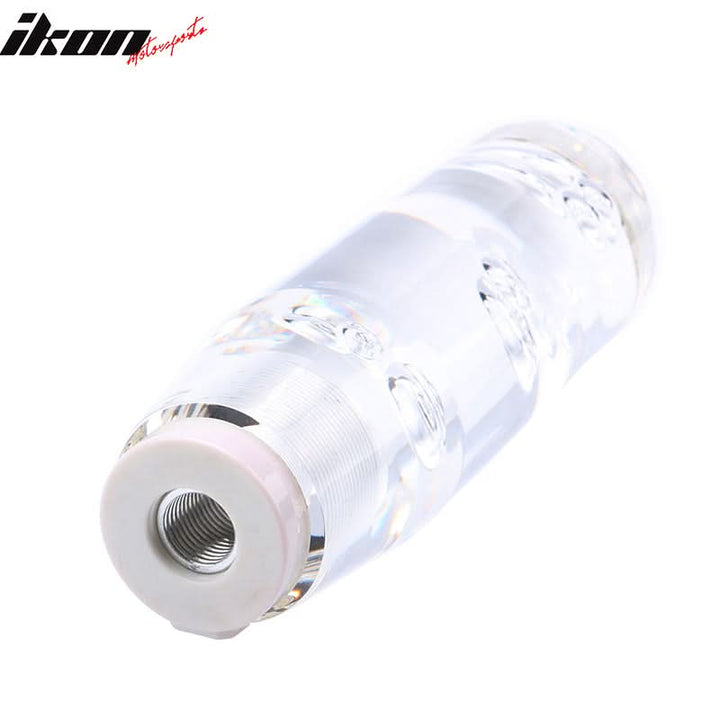 LED RGB Shift Knob 15mm Transparent Bubble   W/ Thread Adapters