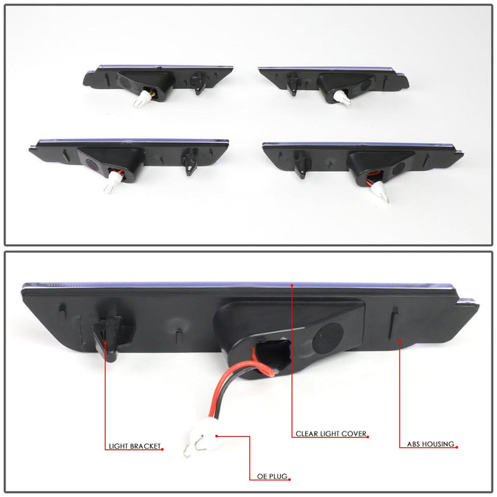 2010-2015 Chevrolet Camaro Chrome Side Marker Set Front & Rear