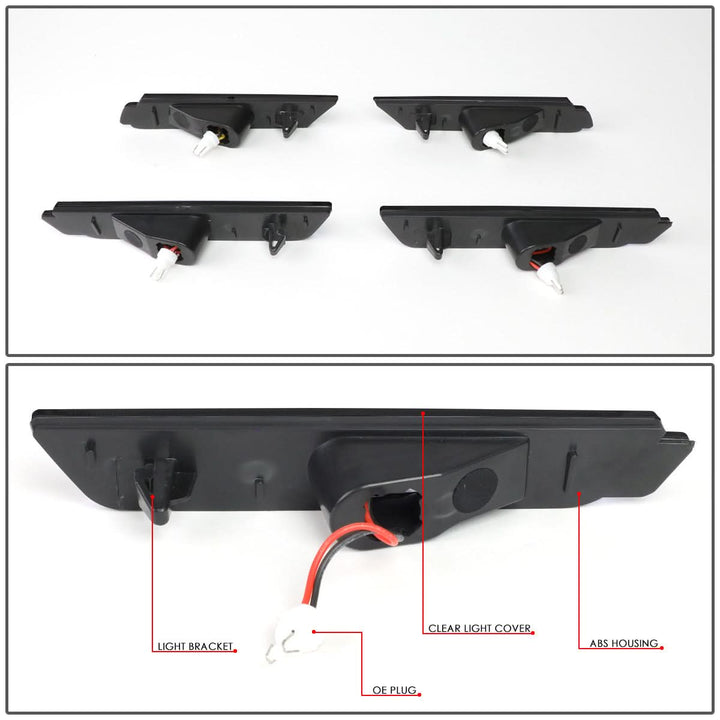 2010-2015 Chevrolet Camaro Smoke Side Marker Lights Front & Rear