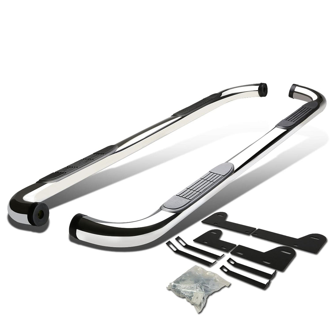 02-08 Dodge Ram 1500/2500/3500 Quad Cab 3" Round Nerf Bars Silver