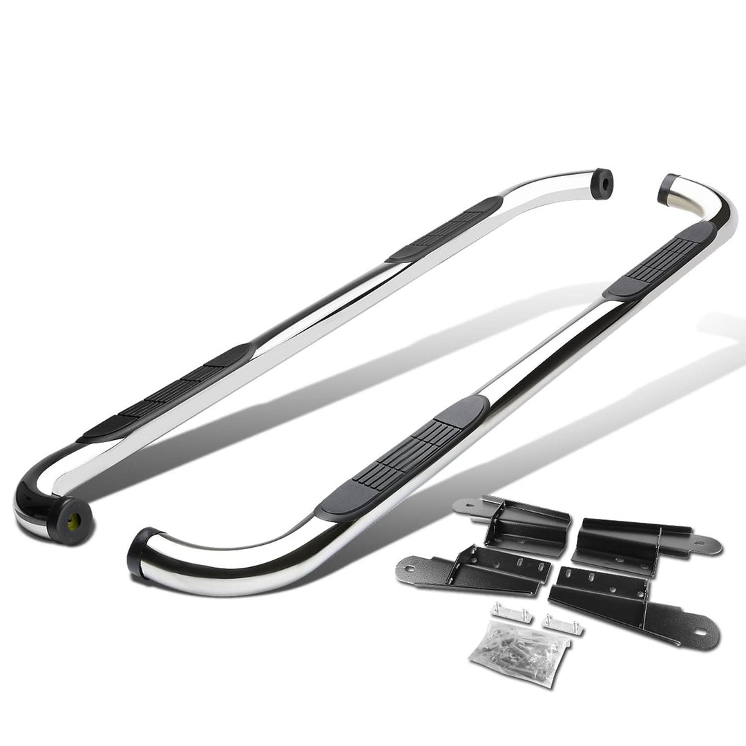 2004-2008 Ford F-150 Extended Cab 3" Round Nerf Bars - Silver