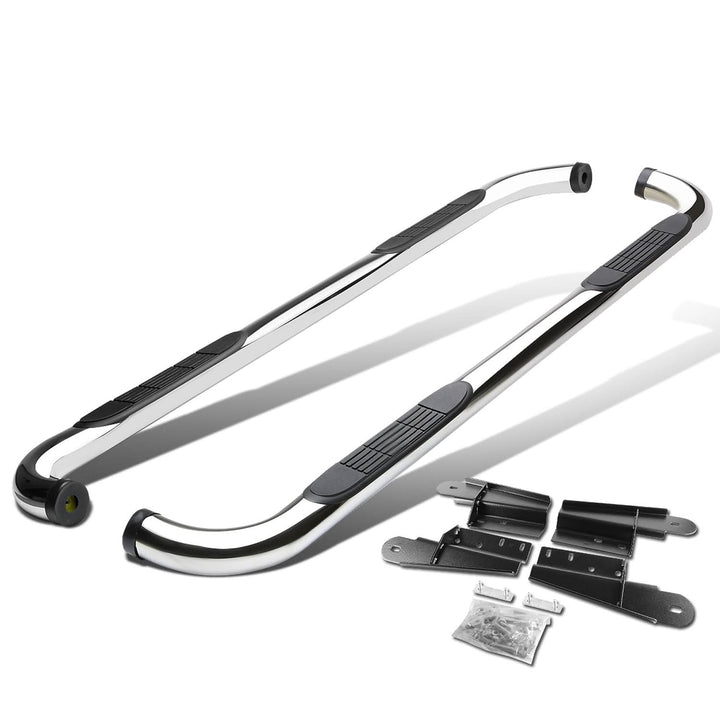 2004-2008 Ford F-150 Extended Cab 3" Round Nerf Bars - Silver