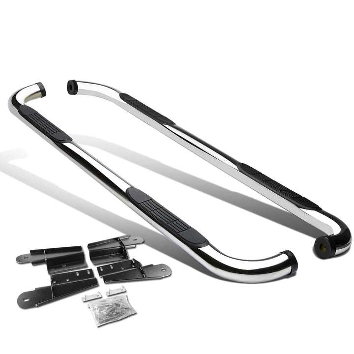 2004-2008 Ford F-150 Extended Cab 3" Round Nerf Bars - Silver