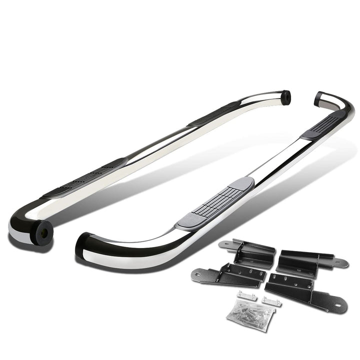 2004-2008 Ford F-150 Extended Cab 3" Round Nerf Bars - Silver