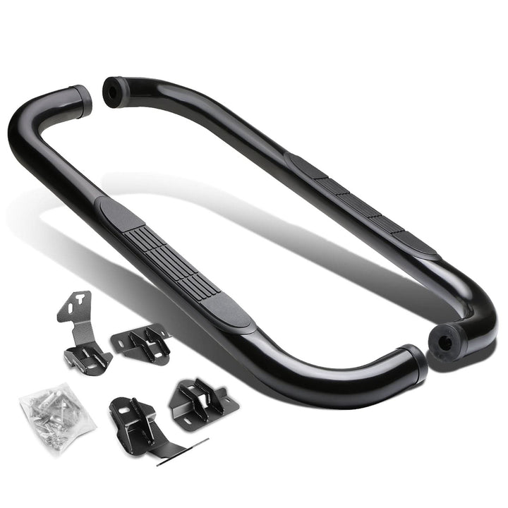 2009-2014 Ford F-150 Regular Cab 3" Round Nerf Bars - Black