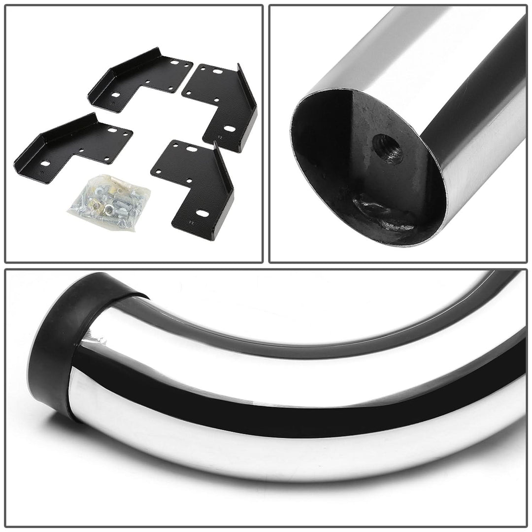 99-16 Ford F-250 F-350 Super Duty Crew Cab 3" Round Nerf Bars Silver
