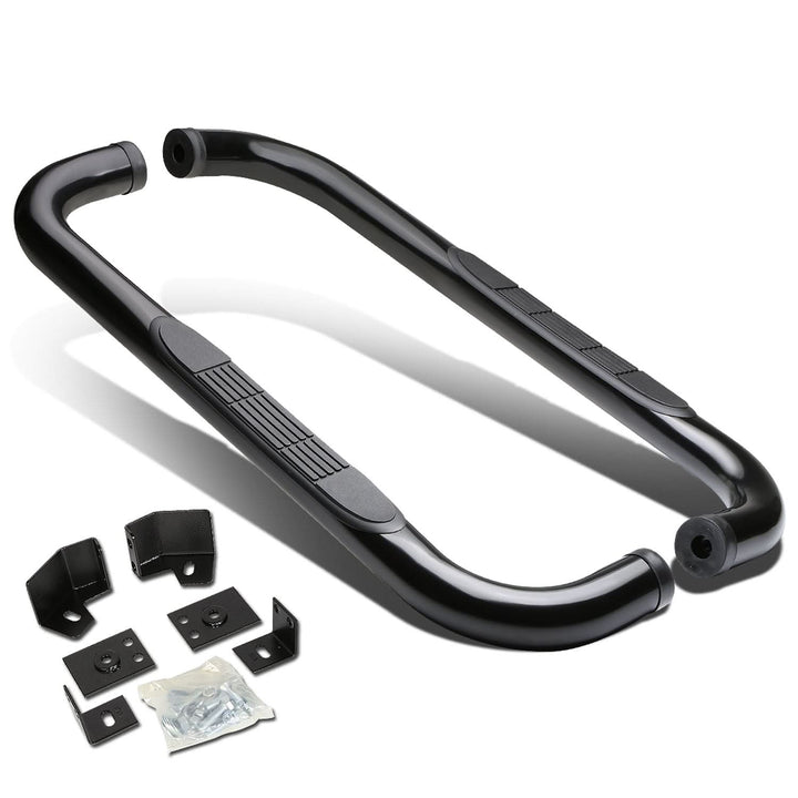 87-06 Jeep Wrangler 3" Round Nerf Bar Step Bar - Black