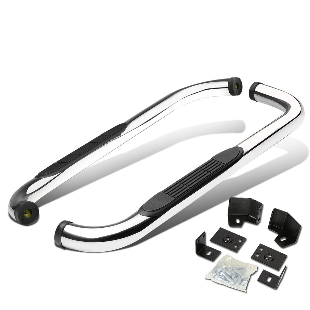 87-06 Jeep Wrangler 3" Round Nerf Bar Step Bar Chrome