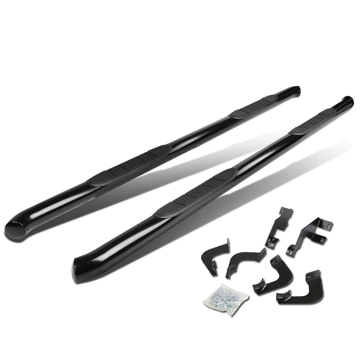 2005-2020 Toyota Tacoma Double Cab 3" Round Nerf Bars - Black