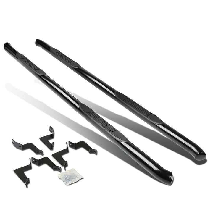 2007-2020 Toyota Tundra Double Cab 3" Round Nerf Bars - Black