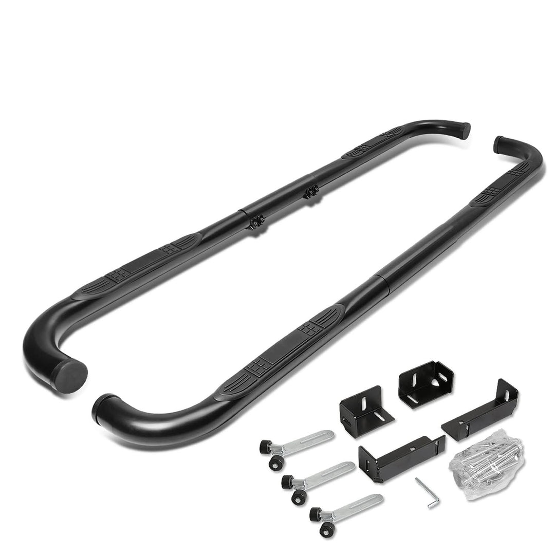 Universal 3" Round Nerf Bar / Step Bar - 90 Degree - Black