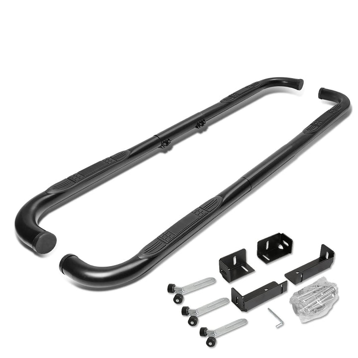 Universal 3" Round Nerf Bar / Step Bar - 90 Degree - Black