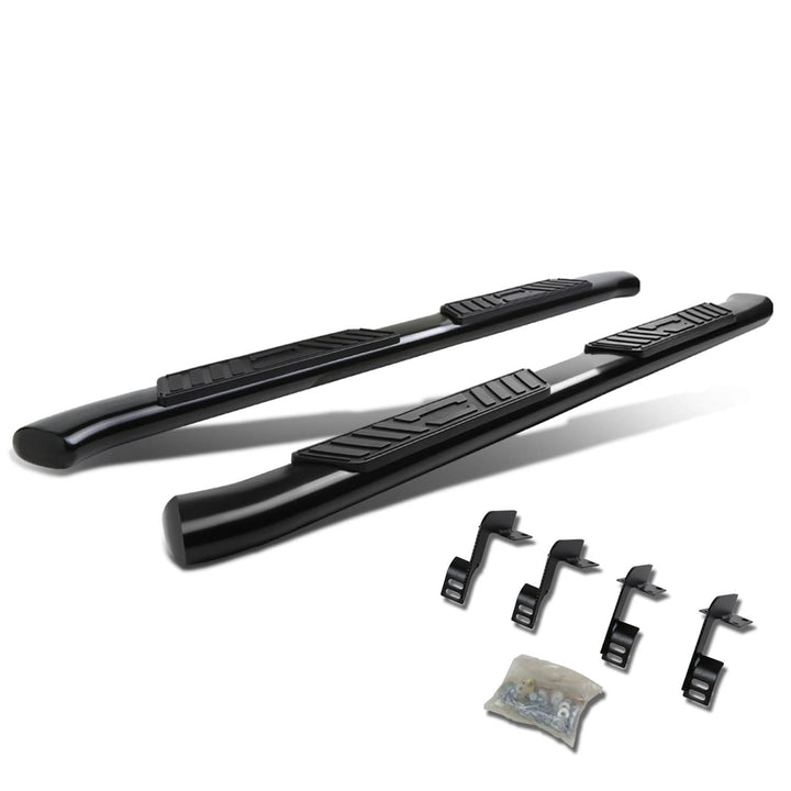 99-16 Ford F-250 F-350 Super Duty 5" Oval Nerf Step Bars Black