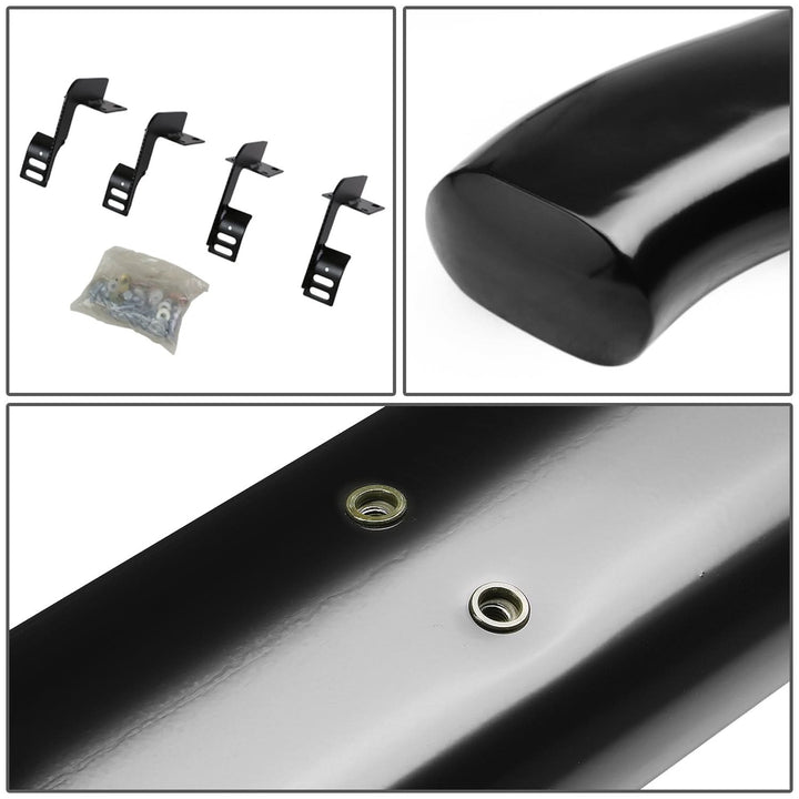 99-16 Ford F-250 F-350 Super Duty 5" Oval Nerf Step Bars Black