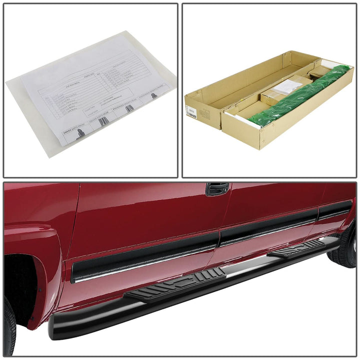 99-16 Ford F-250 F-350 Super Duty 5" Oval Nerf Step Bars Black