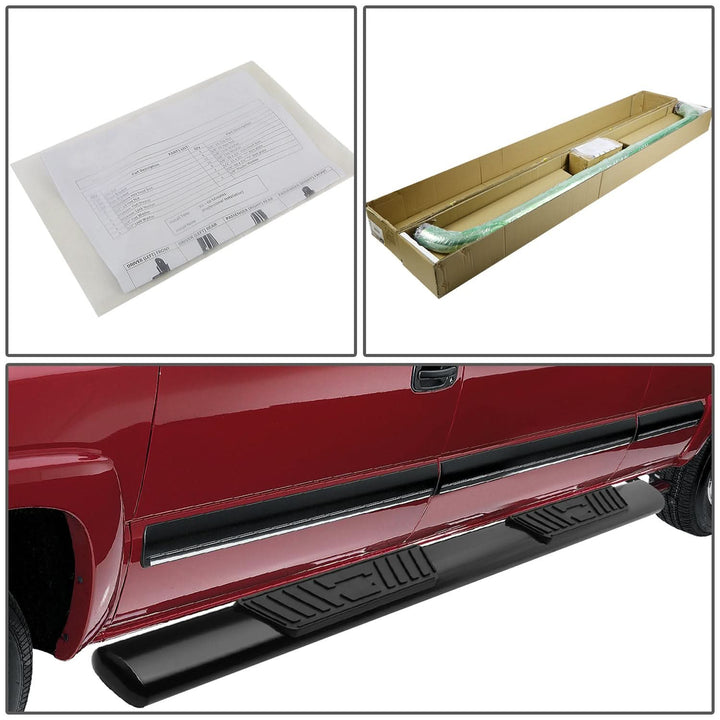 2004-2008 Ford F-150 SuperCab 5" Oval Black Nerf Bars