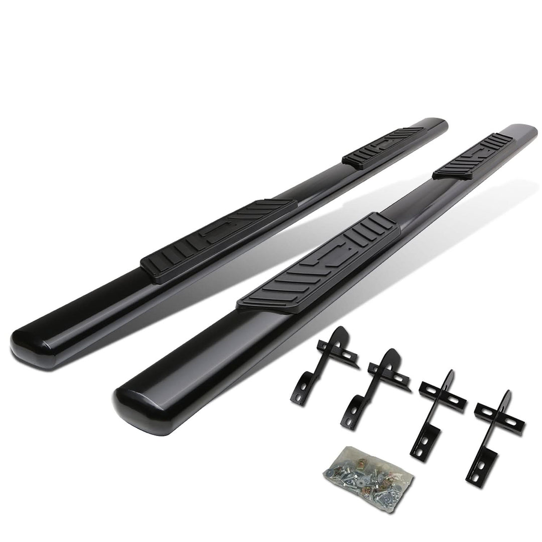 04-08 Ford F-150 / 06-08 Lincoln Mark LT 5" Oval Nerf Step Bars Black