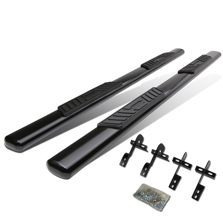 04-08 Ford F-150 / 06-08 Lincoln Mark LT 5" Oval Nerf Step Bars Black