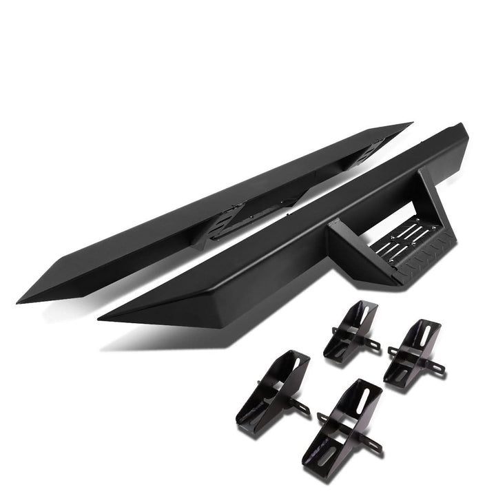 2007-2016 Jeep Wrangler 2-Door Step Down Nerf Bars - Black