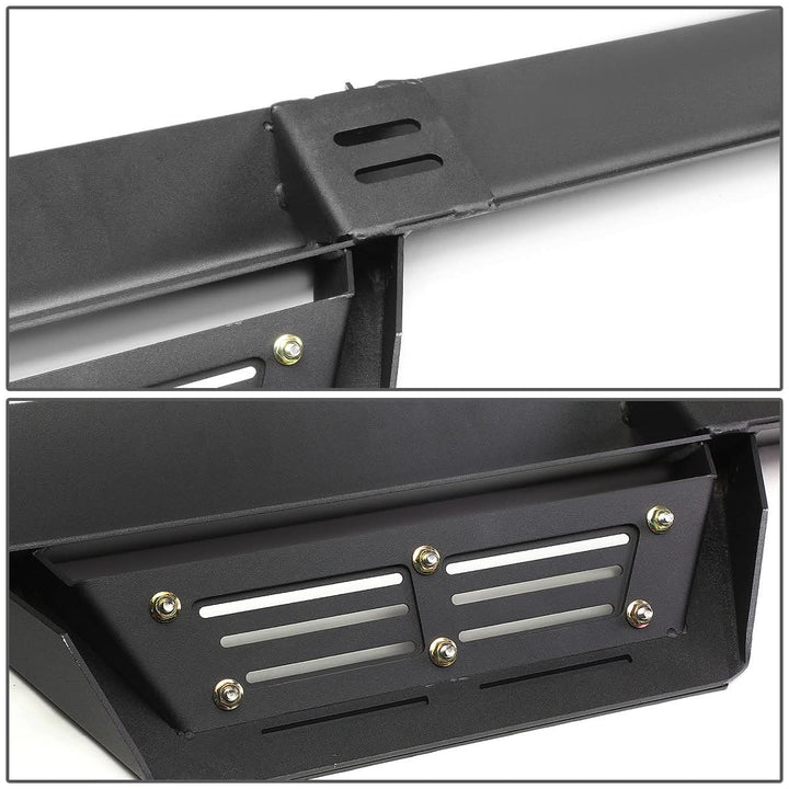 2007-2016 Jeep Wrangler 4-Door Step Down Nerf Bars - Black