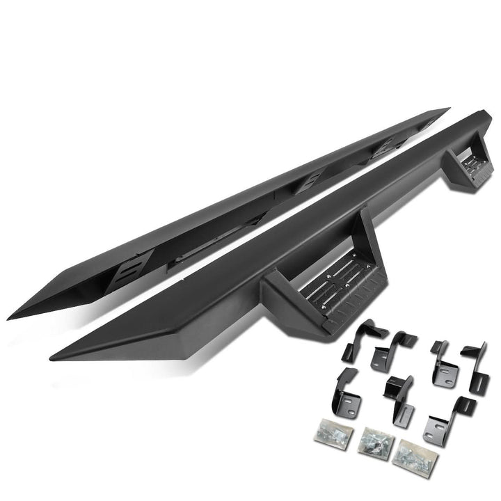 09-17 Dodge Ram 1500 Quad Cab Step Down Nerf Bars - Black