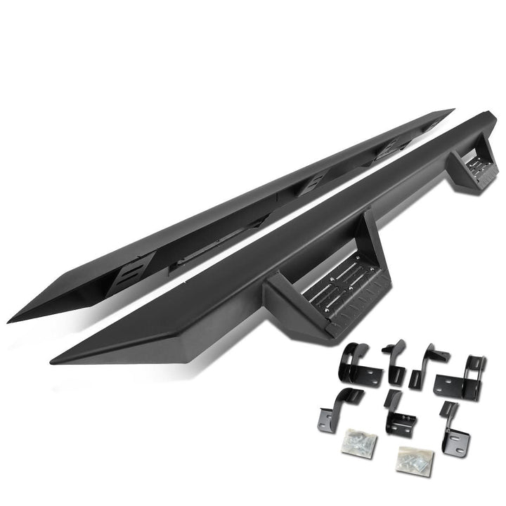 2009-2017 Dodge Ram 1500 Step Down Nerf Bar Step Bar Crew Cab Black