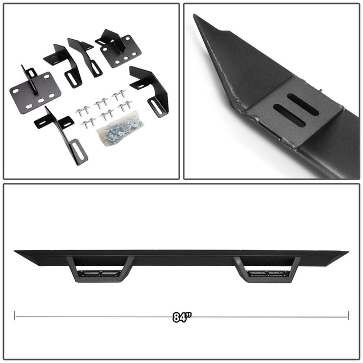 2019 Dodge Ram 1500 Crew Cab Step Down Nerf Bars - Black