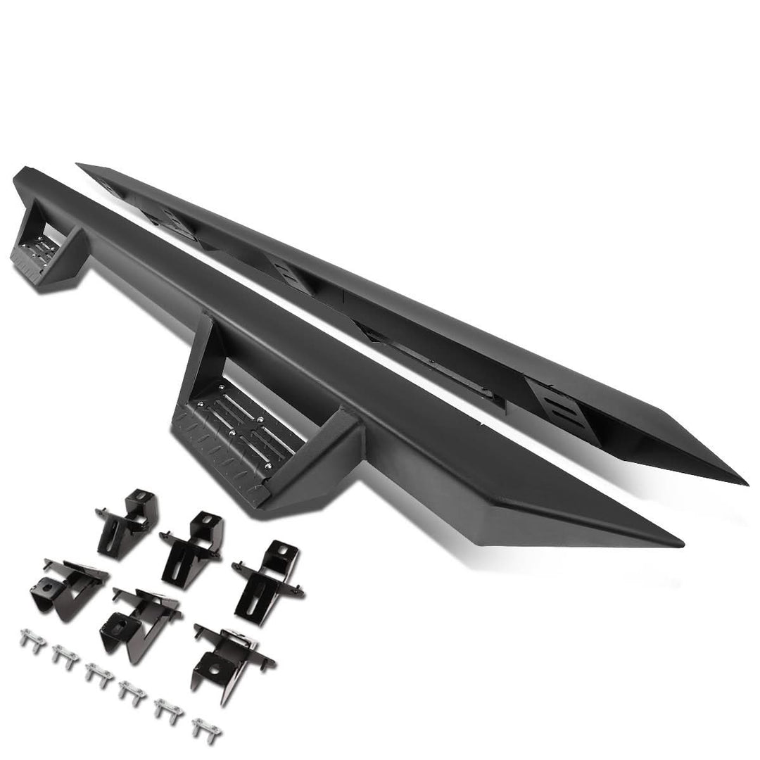 2018-2019 Jeep Wrangler JL 4-Door Step Down Nerf Bars - Black