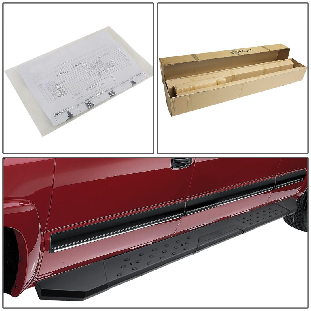 07-17 Chevy Silverado GMC Sierra 5.5" Straight Nerf Step Bar Black