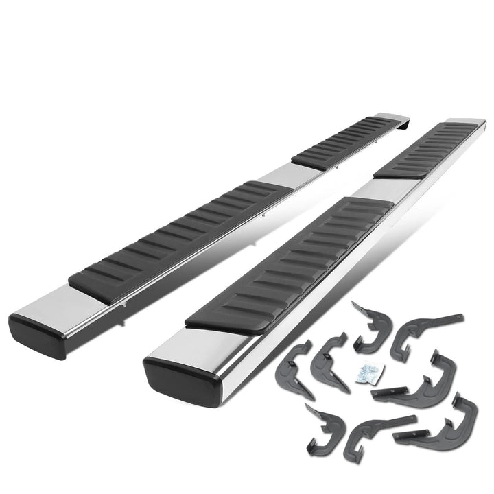 07-19 Chevrolet Silverado GMC Sierra 6" Straight Nerf Step Bar Silver