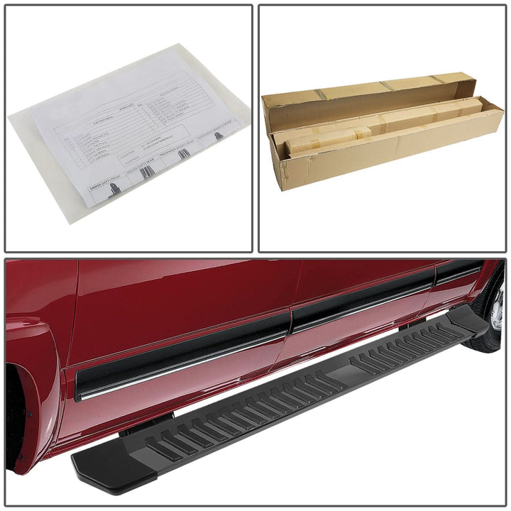 2004-2014 Ford F-150 Crew Cab 6.25" Nerf Bars - Black Aluminum