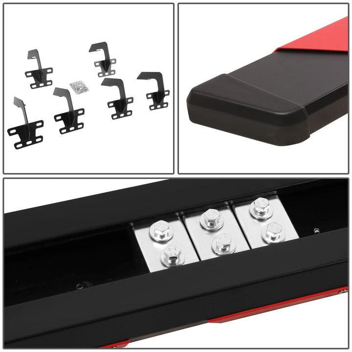 2019-2020 Dodge Ram 1500 Crew Cab 5.5" Nerf Bar Step Bar Black/Red