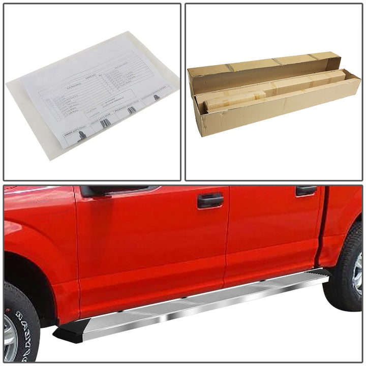 04-14 Ford F-150 Crew Cab 6" Nerf Bars - Chrome/Black